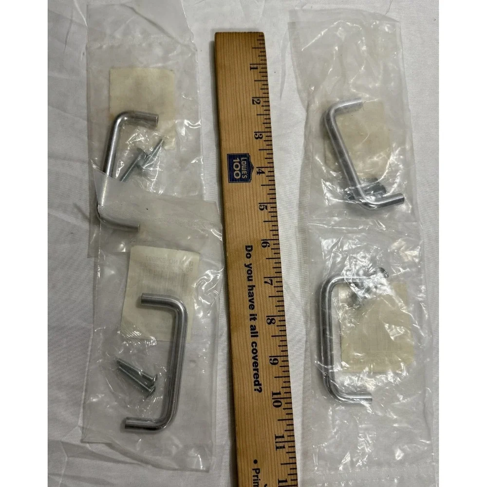 Lot of 4‎  Silvertone Metal Cabinet Handles 3
